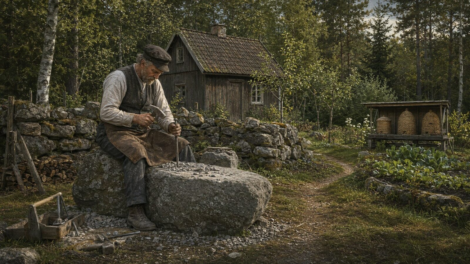Nils Björklund – stenarbetaren i stugan i skogen