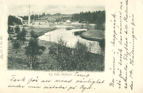 Historiskt vykort från omkring 1900: Äldsta vykortet från Brännö, Brännögård